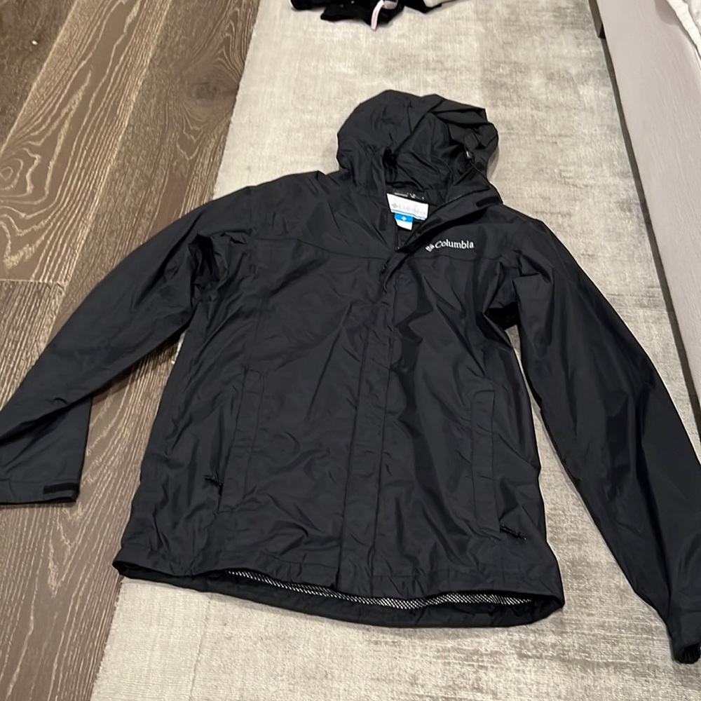 Black windbreaker